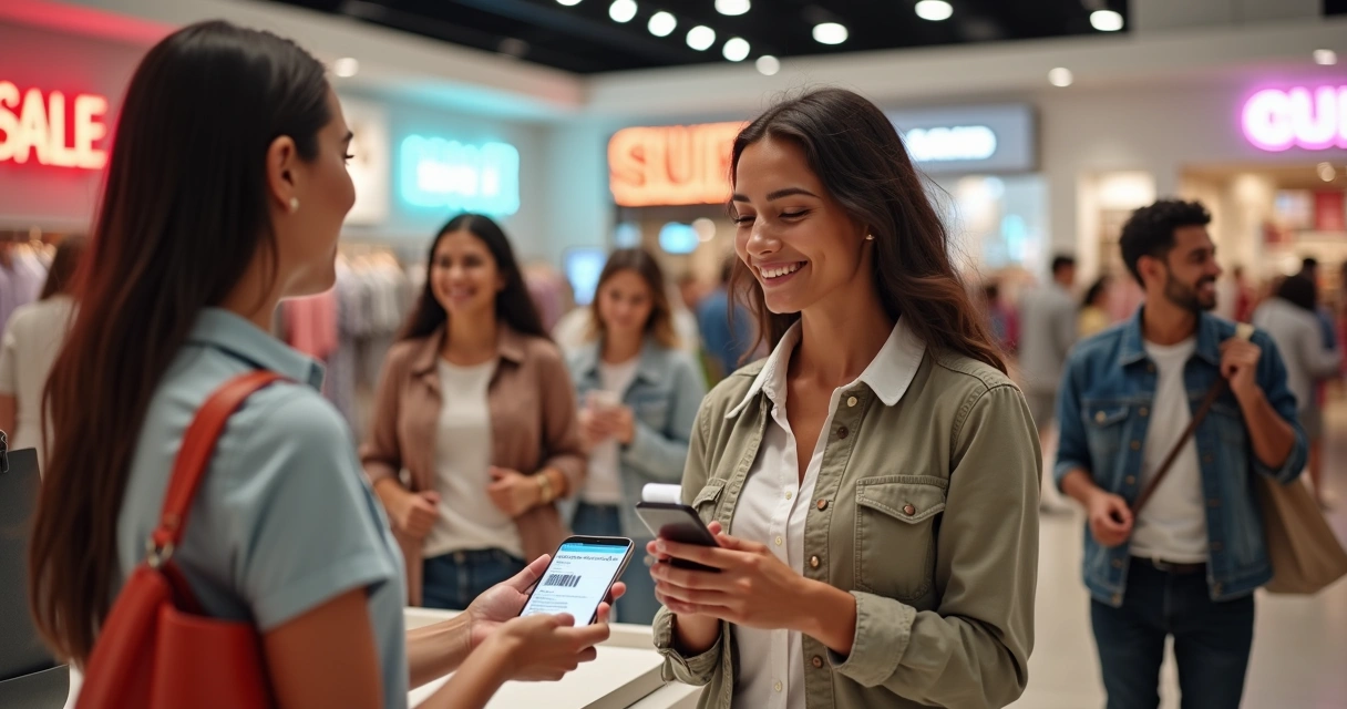 Pessoa usando cupom de desconto em outlet de Orlando 