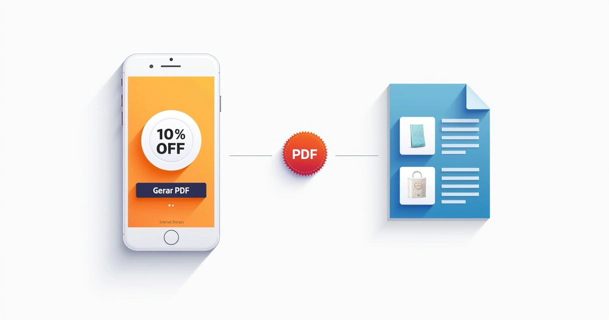 Cupom de desconto e exportação em PDF 