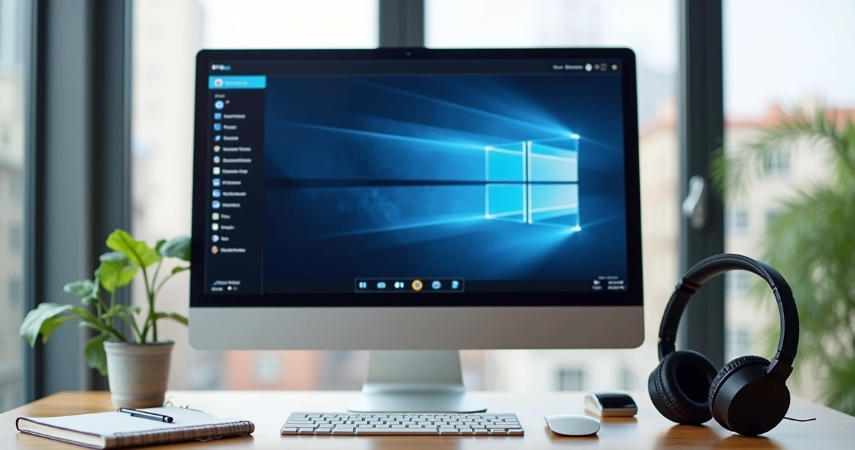 Tela de curso online com legenda, contraste alto e navegação assistiva