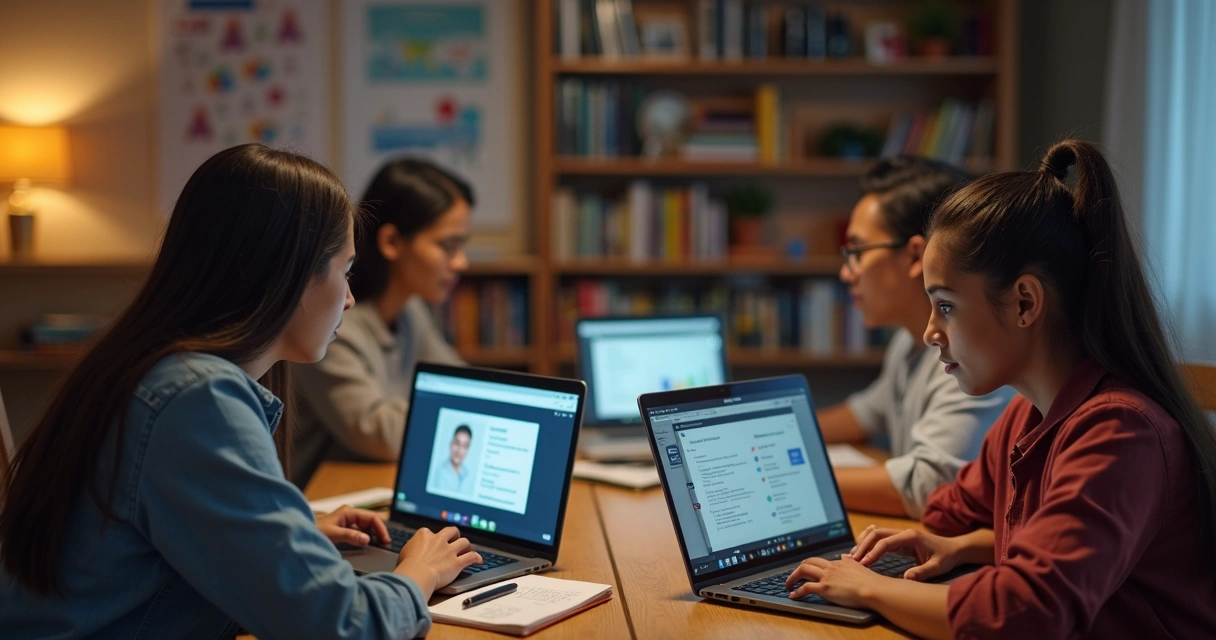 Educadores participando de aula online sobre projetos 