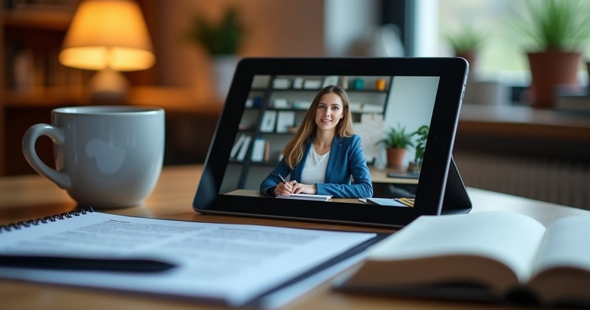 Material de curso online com apostila, ebook e vídeo aula na tela 