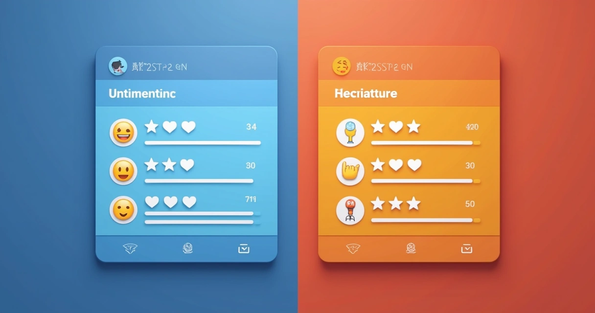 Feed digital mostrando curtidas reais e falsas lado a lado 