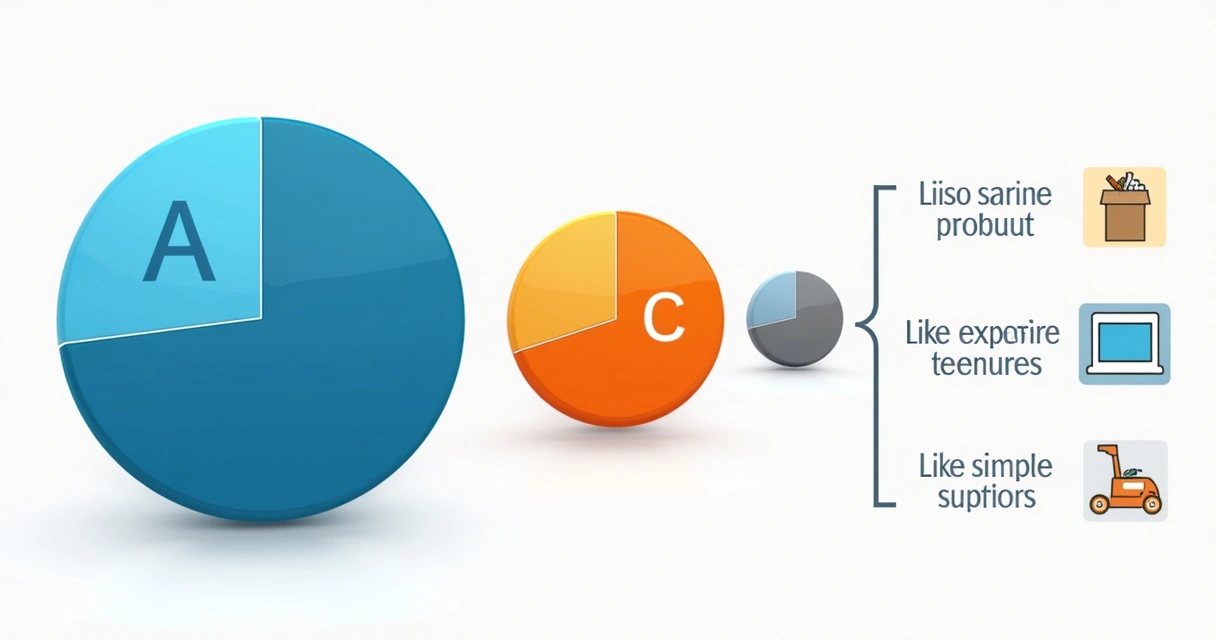 Gráfico ilustrando classificação ABC do estoque