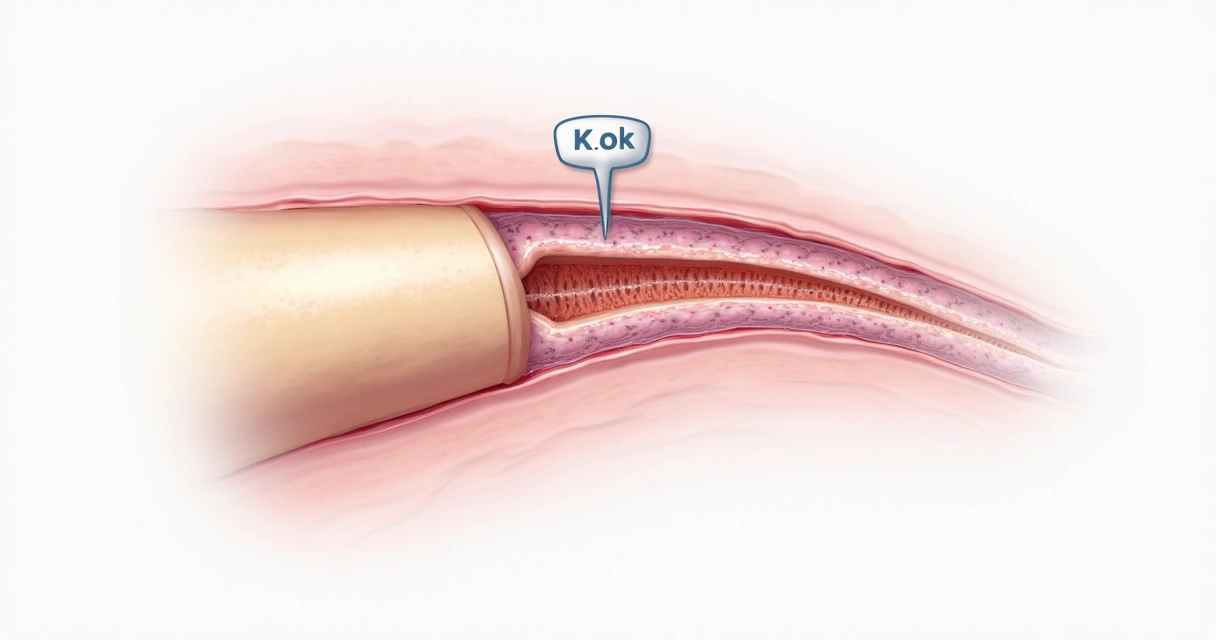 Ilustração médica discreta de curvatura peniana