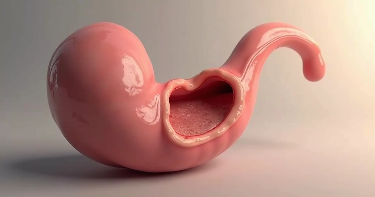 Curvatura visível no pênis masculino vista de perfil 