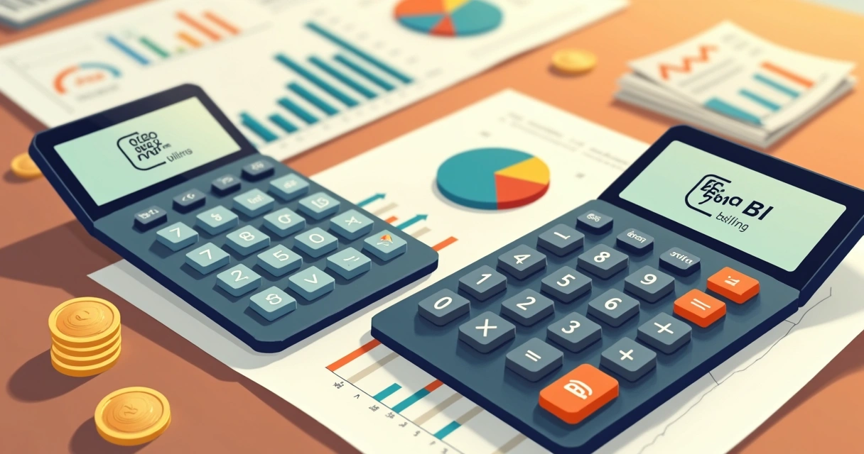 Representação visual de custos de implantação de ferramentas de BI. 