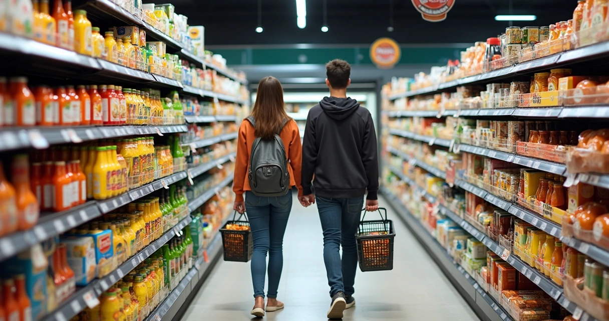 Brasileiros em mercado fazendo compras em Austrália e Nova Zelândia 