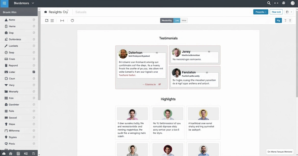 Custom-designed testimonial and feature blocks on WordPress 