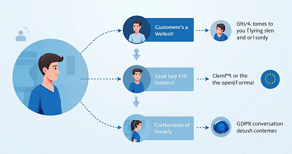 Illustration of a custom chatbot workflow for SMEs 