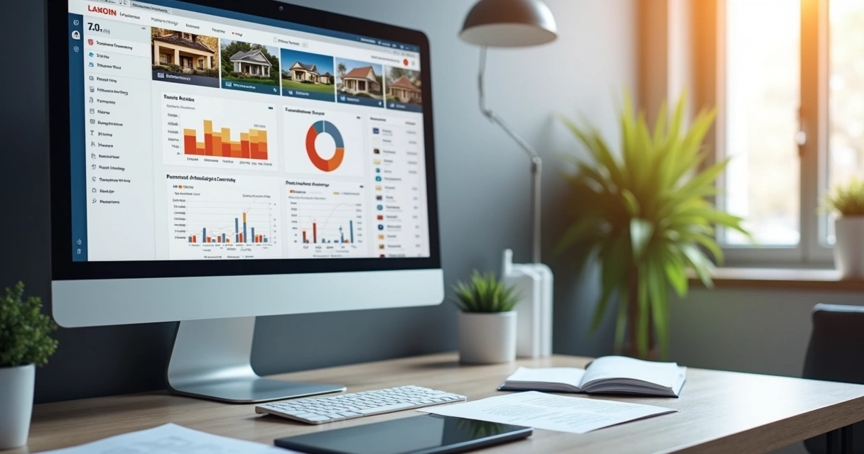 Custom dashboard with real estate analytics 