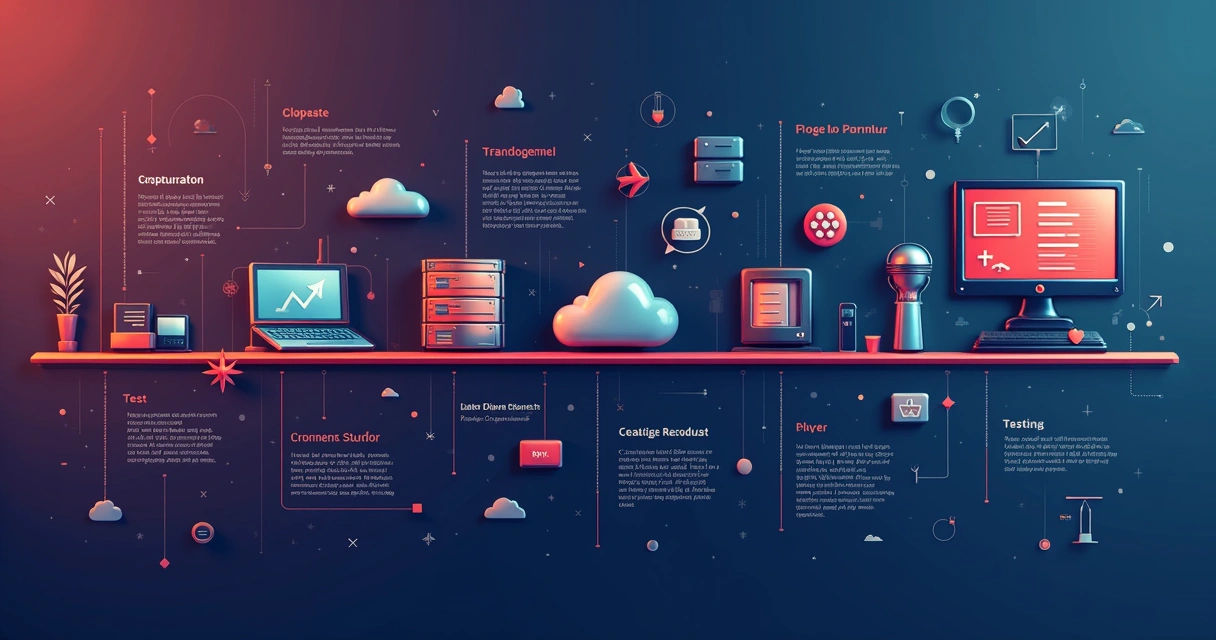 Custom Laravel project development timeline illustration