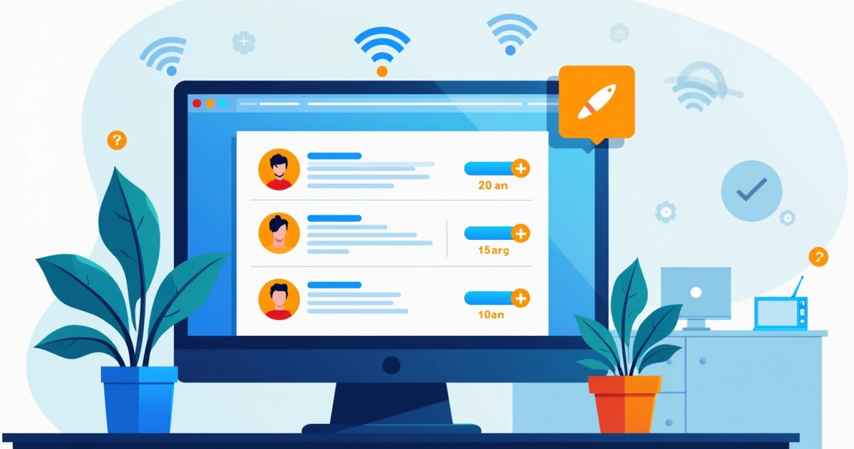 Tela de sistema mostrando regras personalizadas de acesso à rede corporativa 