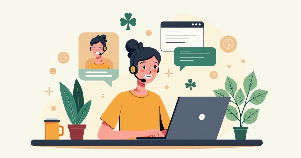 Business user speaking with customer support for digital contracts 