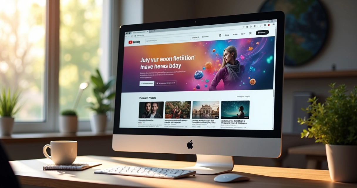 Interface do YouTube personalizada mostrando recomendações de vídeos na página inicial 