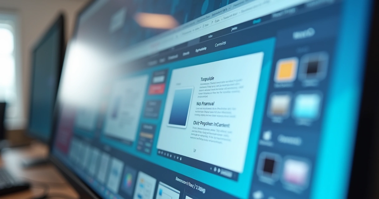 Tela mostrando customização de layout de site institucional 