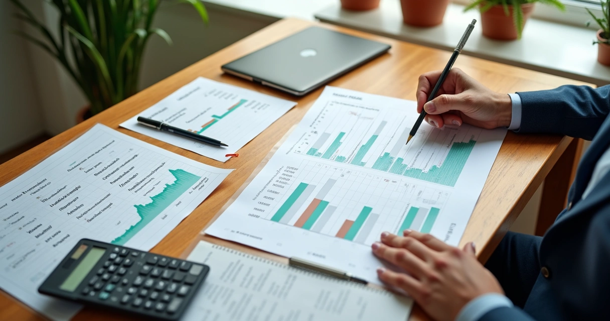 Papel, calculadora e planilha mostram cálculo de custos operacionais 