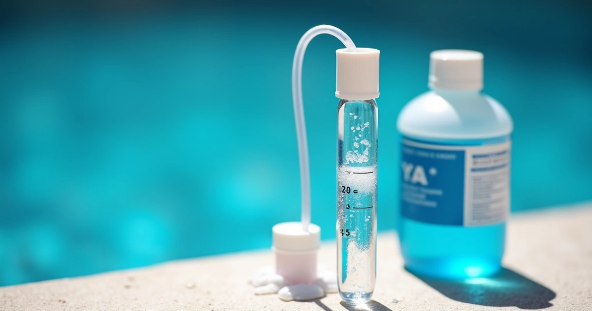 Liquid test kit for measuring pool cyanuric acid levels 