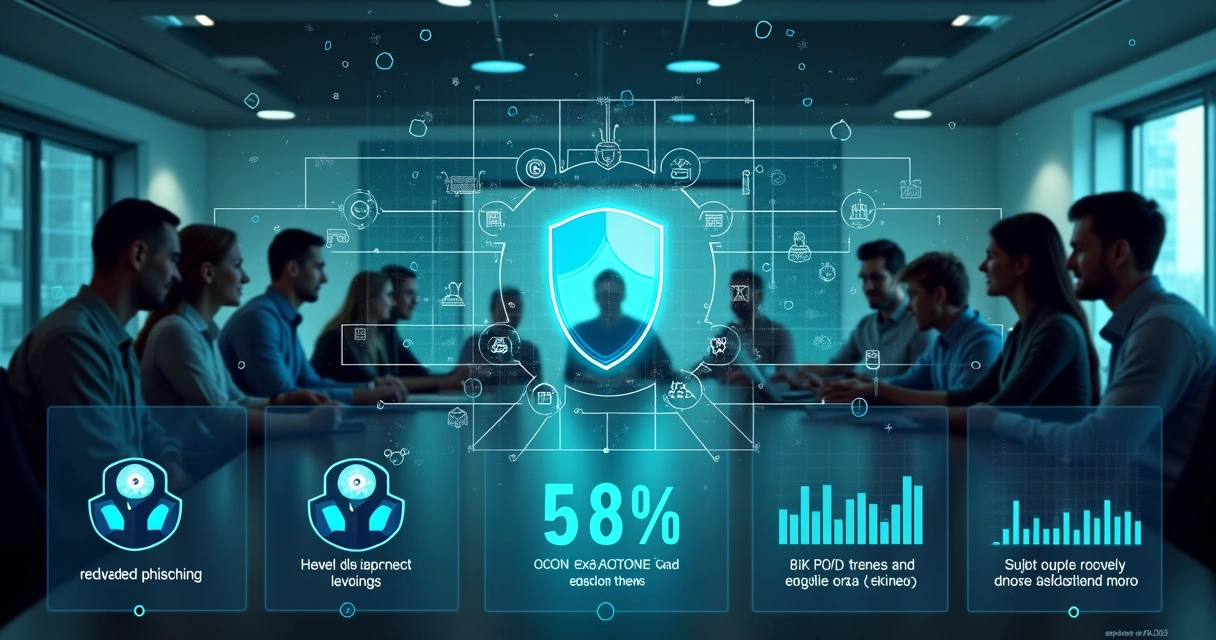 Digital dashboard showing improved security metrics after an incident response 