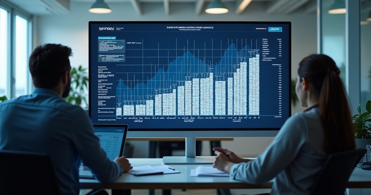 Gráfico mostrando dados anonimizados em ambiente de empresa PME 
