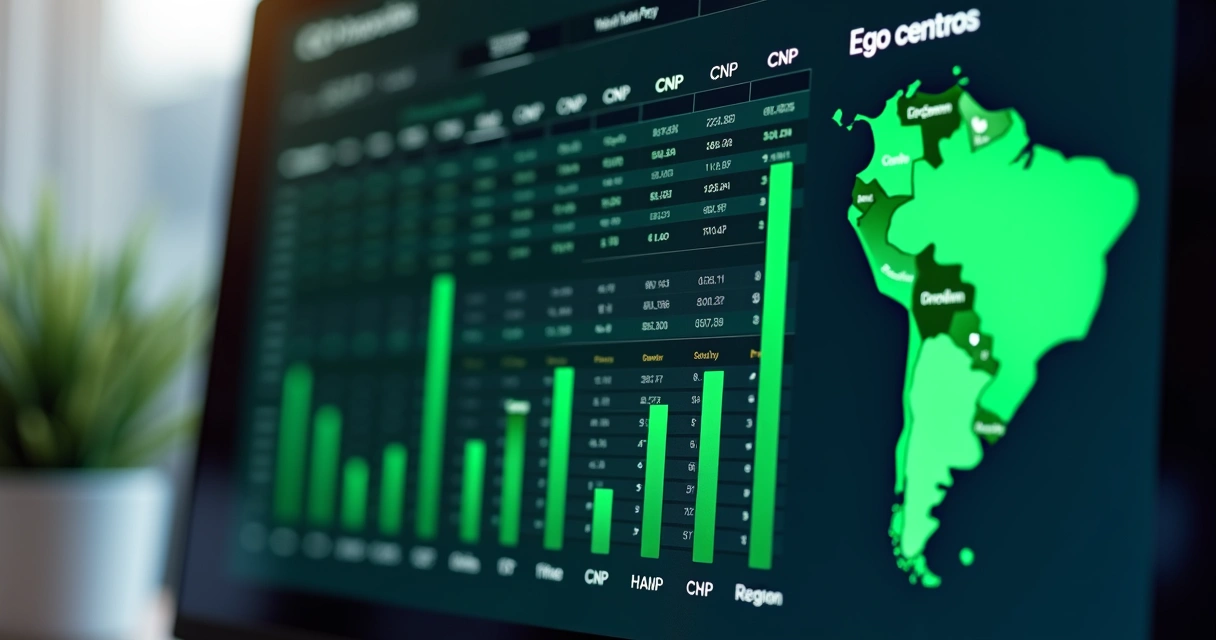 Planilha digital mostrando dados cadastrais de empresas com ícones de cheque verde para informações validadas 