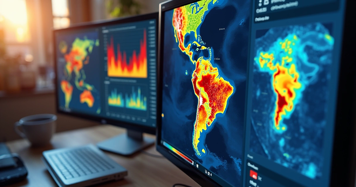 Visualização de dados meteorológicos para simulação de energia solar 