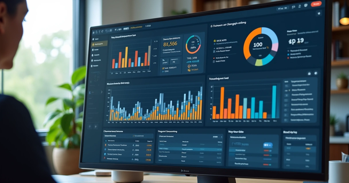 Dashboard de CRM imobiliário com dados de inteligência artificial