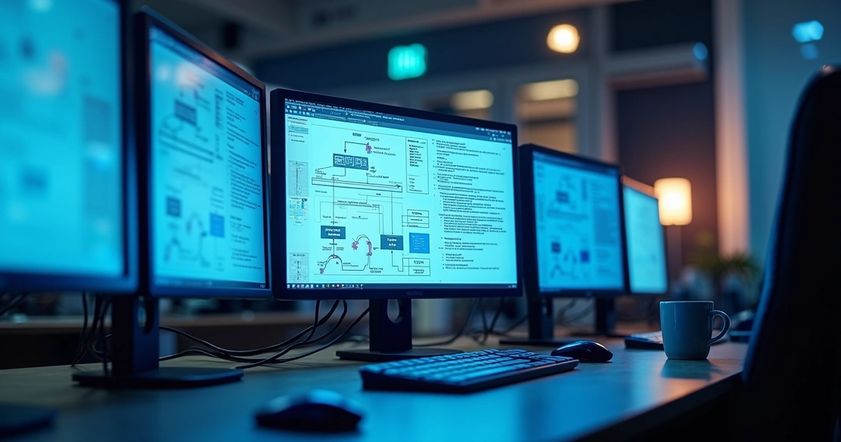 Integração de dados empresariais via API em telas de computador