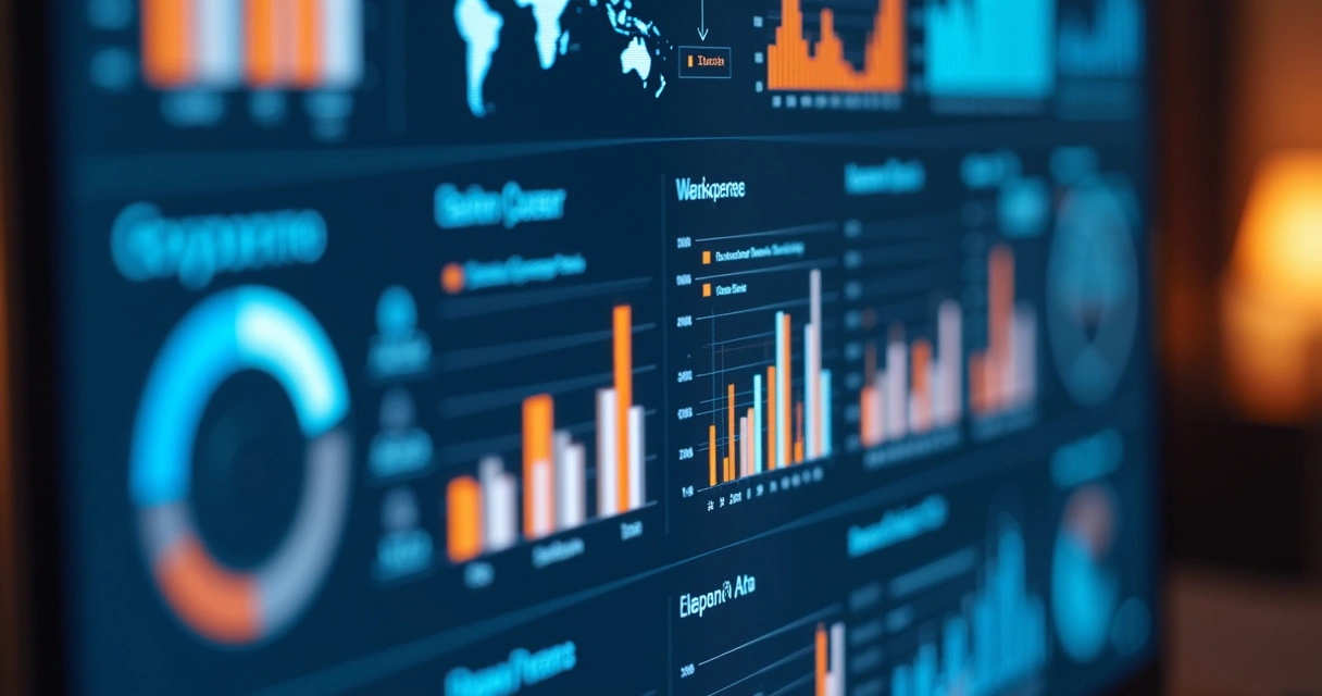 Imagem de análises de dados de vendas de engenharia em tela digital 