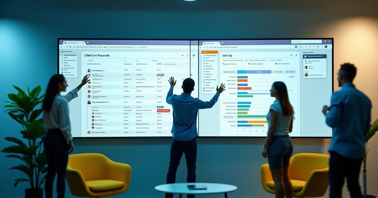 Dashboard com campos do CRM enriquecidos e coloridos 