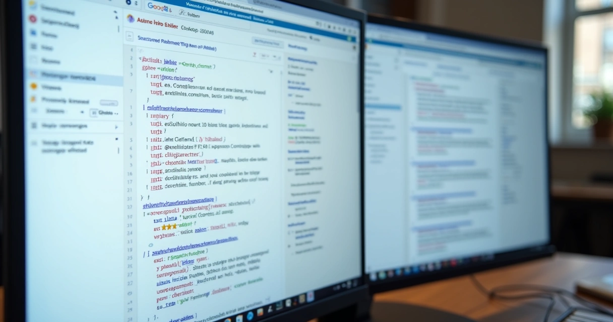 Tela com marcação Schema e resultado rico no Google 