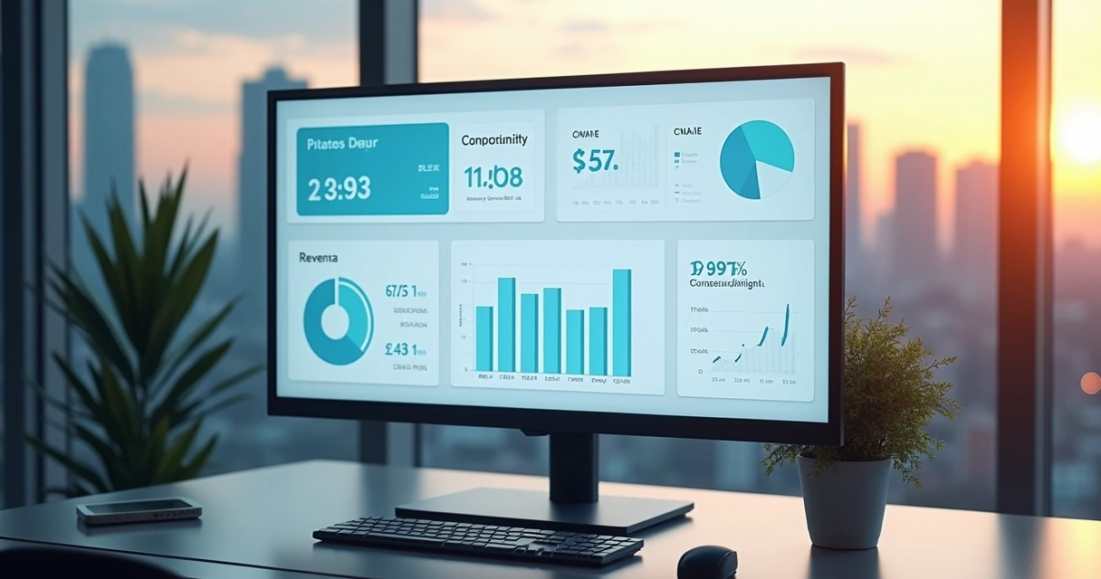 Painel realístico com dados firmográficos detalhados de uma empresa 