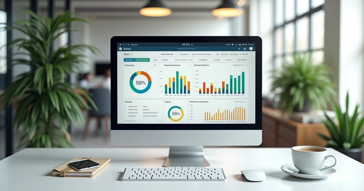 Dashboard de API mostrando dados fiscais de empresa com gráficos e lista de obrigações