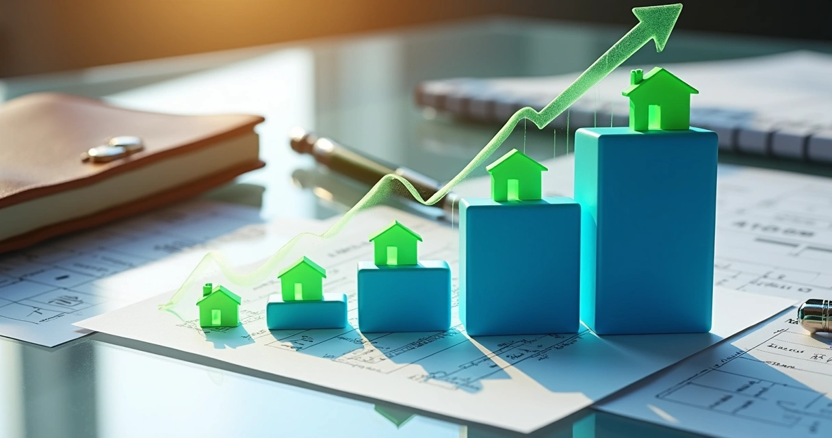 Gráfico de barras com dados de vendas imobiliárias 