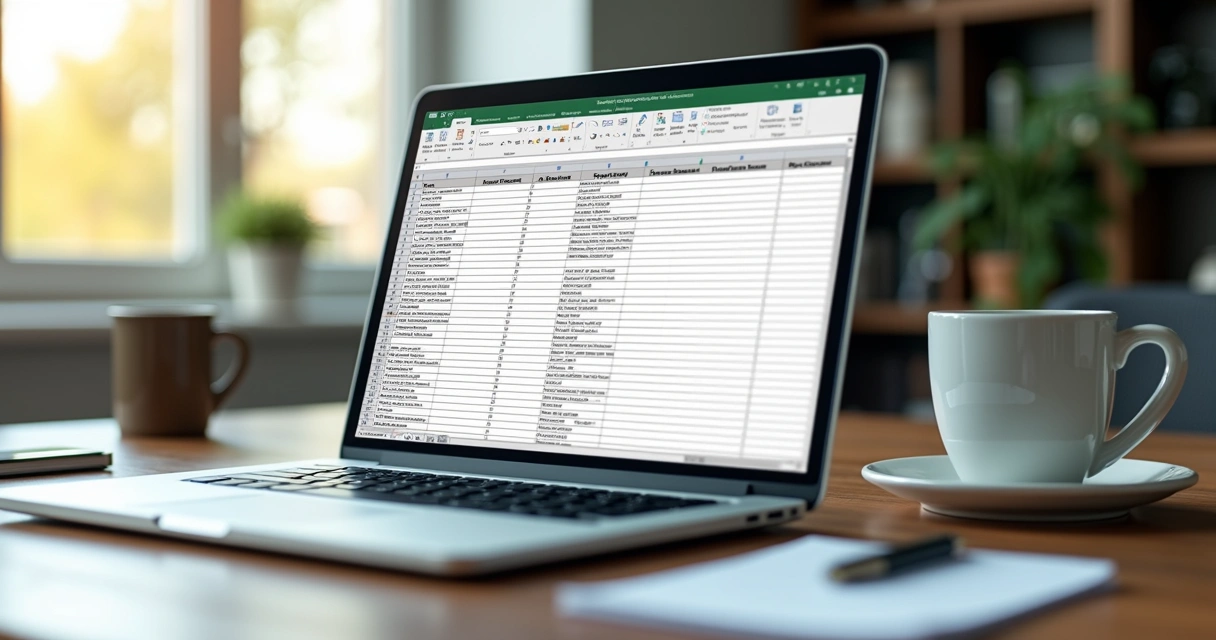 Planilha de dados com colunas em branco 