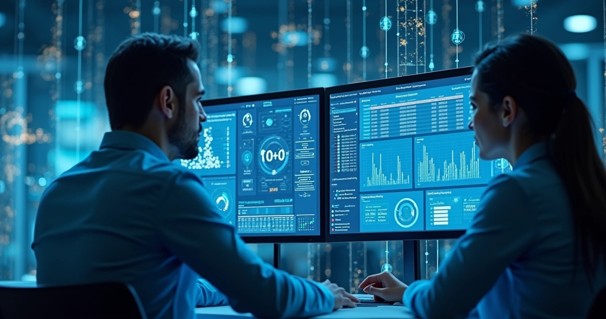 Dados organizados sendo protegidos em um ambiente corporativo 