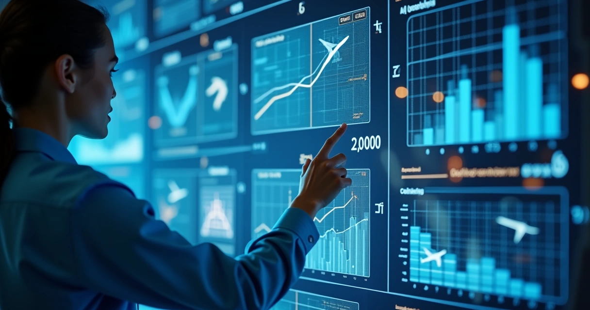 Gráfico de dados digitais sobre programas de fidelidade em uma tela digital 