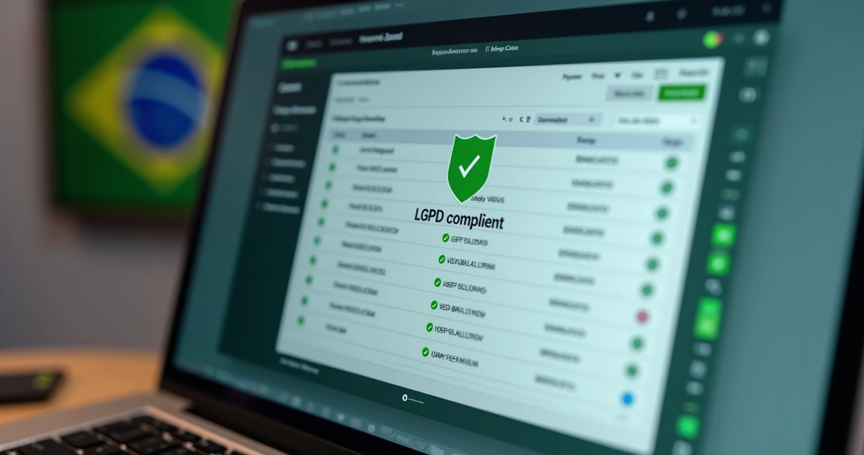 CRM mostrando conformidade LGPD nos dados 