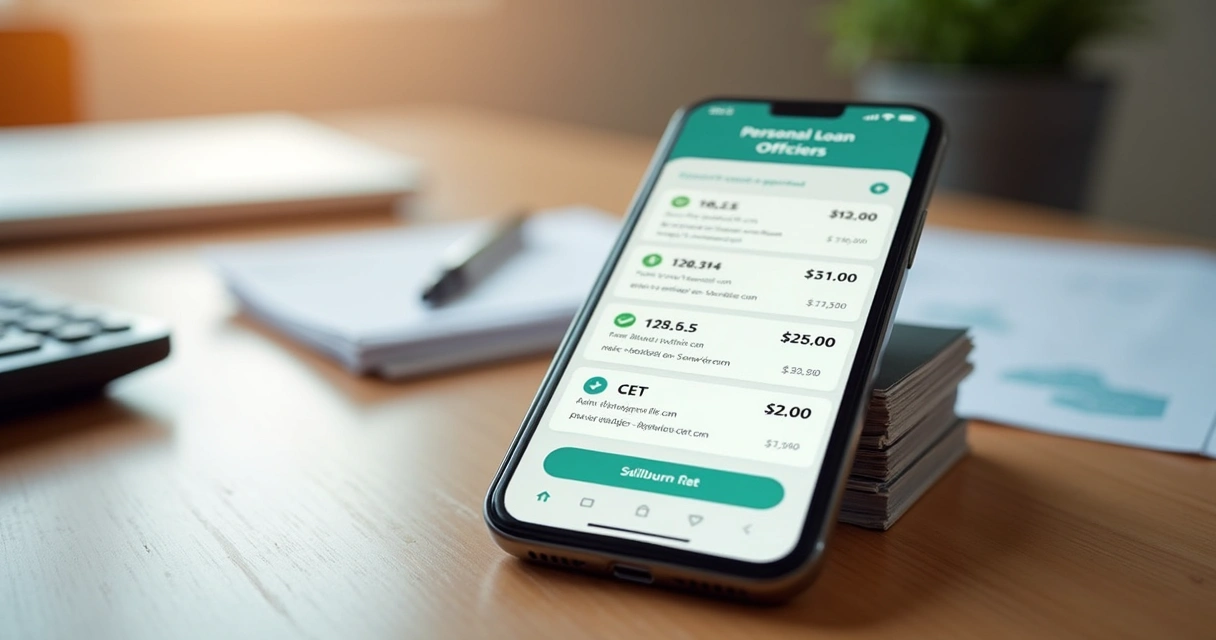 Interface de aplicativo mostrando dados financeiros para comparação 