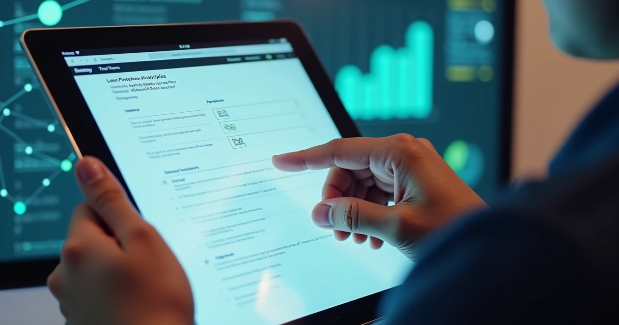 Pessoa preenchendo formulário digital de preferências 