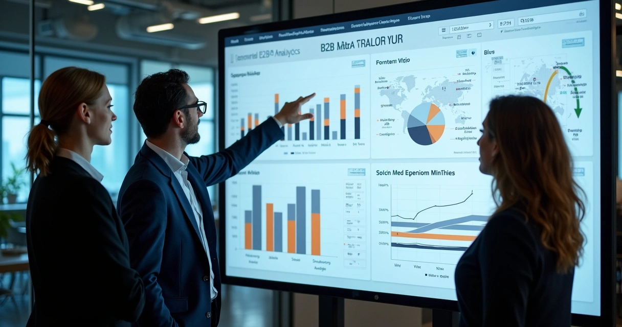Painel de análise com dados segmentados de empresas B2B