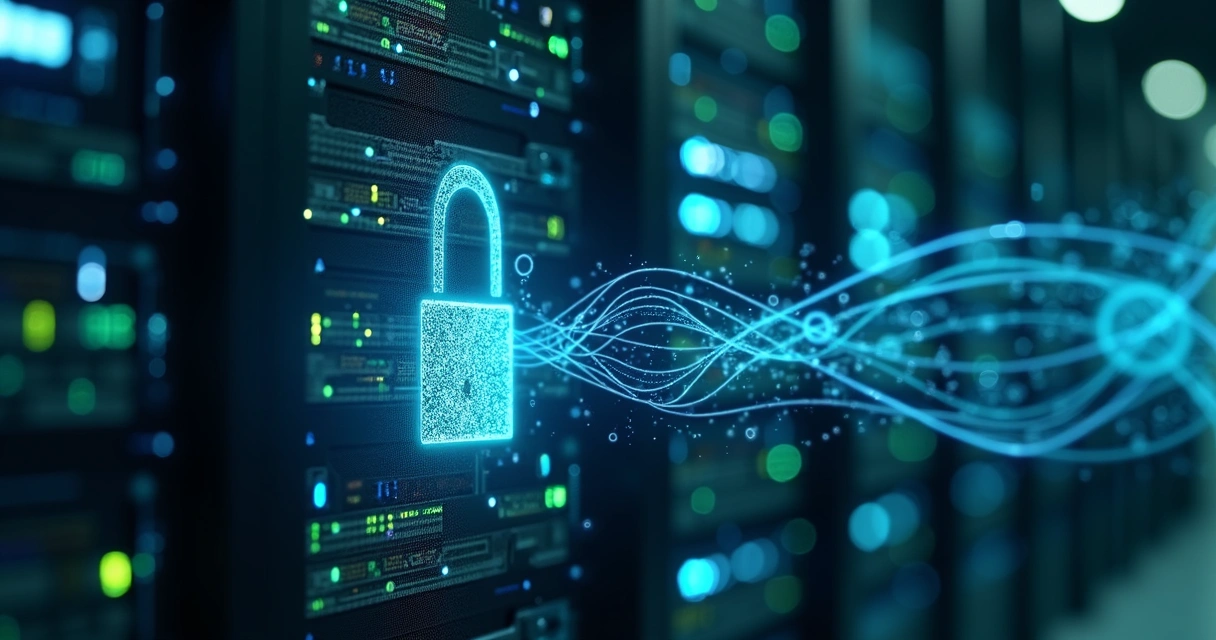 Conceito de dados protegidos na automação digital 