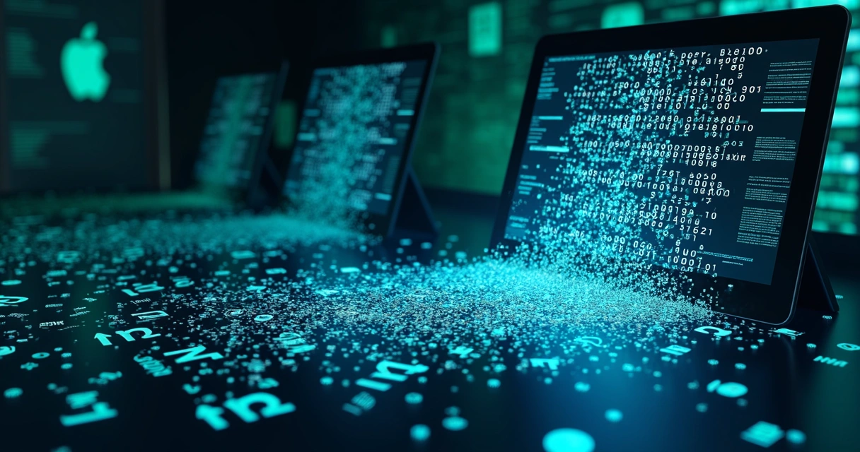Representação visual de senhas vazadas combinadas com símbolos de diferentes serviços virtuais 