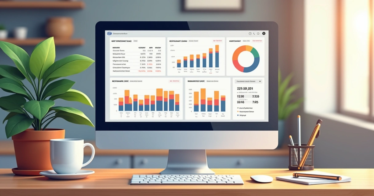 Tela de relatório de vendas e estoque para restaurante