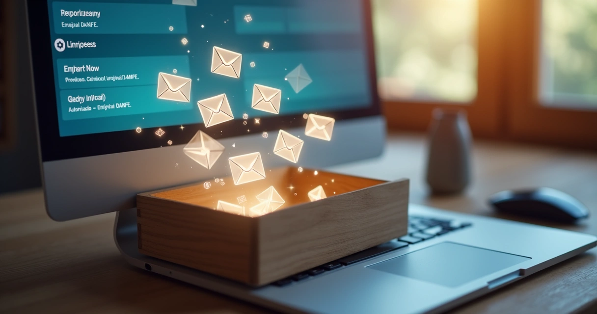 Visual do envio automático do DANFE por e-mail para o cliente