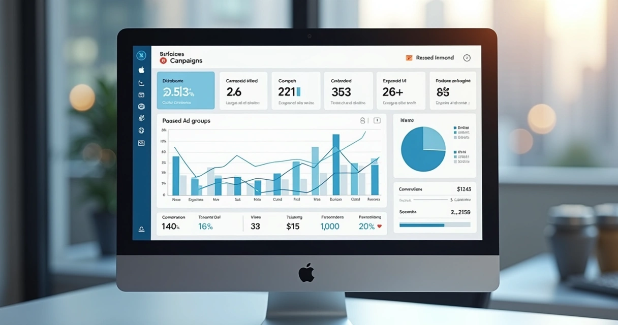 Dashboard com redistribuição de verba automatizada entre campanhas de anúncios 