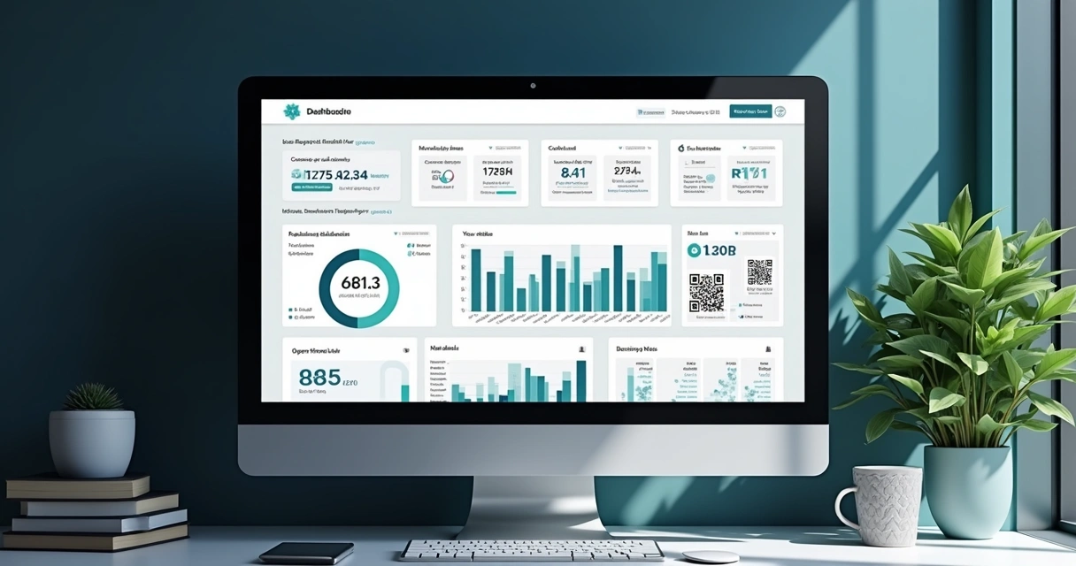 Dashboard mostrando analytics de acesso e conversão de deep links 