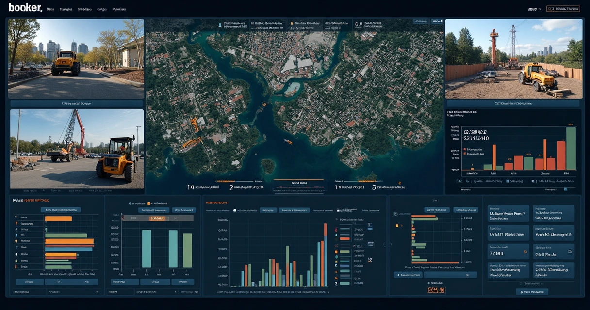 Dashboard de monitoramento obra time-lapse 