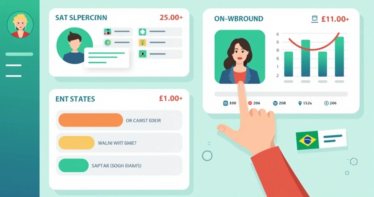 Dashboard digital mostrando acompanhamento de vendas e suporte ao lado 