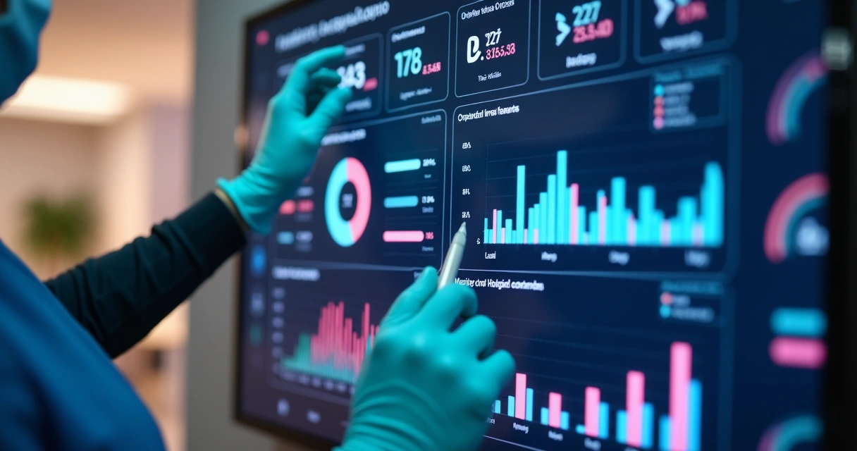Dashboard digital de agendamento odontológico em destaque 