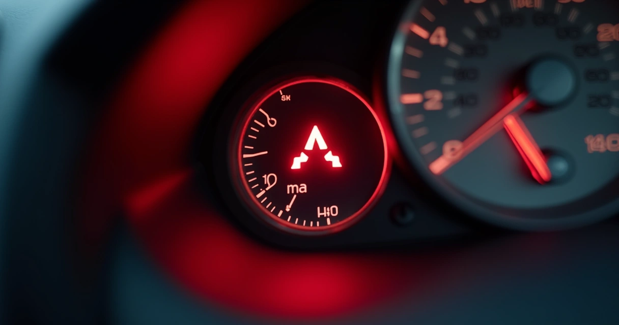 Luz de alerta de freio acesa no painel de carro
